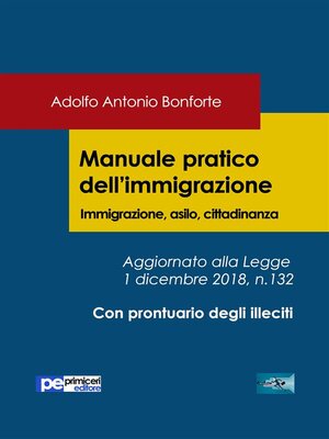 cover image of Manuale pratico dell'immigrazione